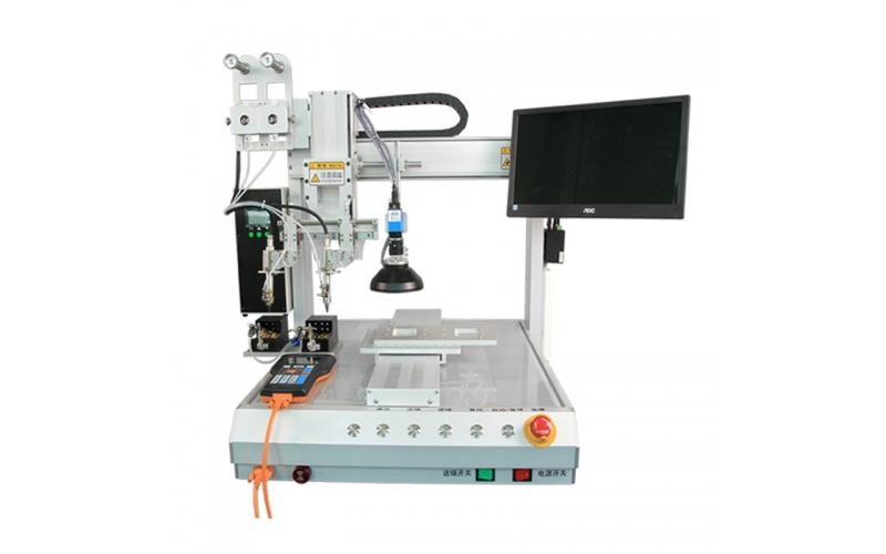 米恩HXJ441S-SJ双焊头带视觉检测系统焊锡机